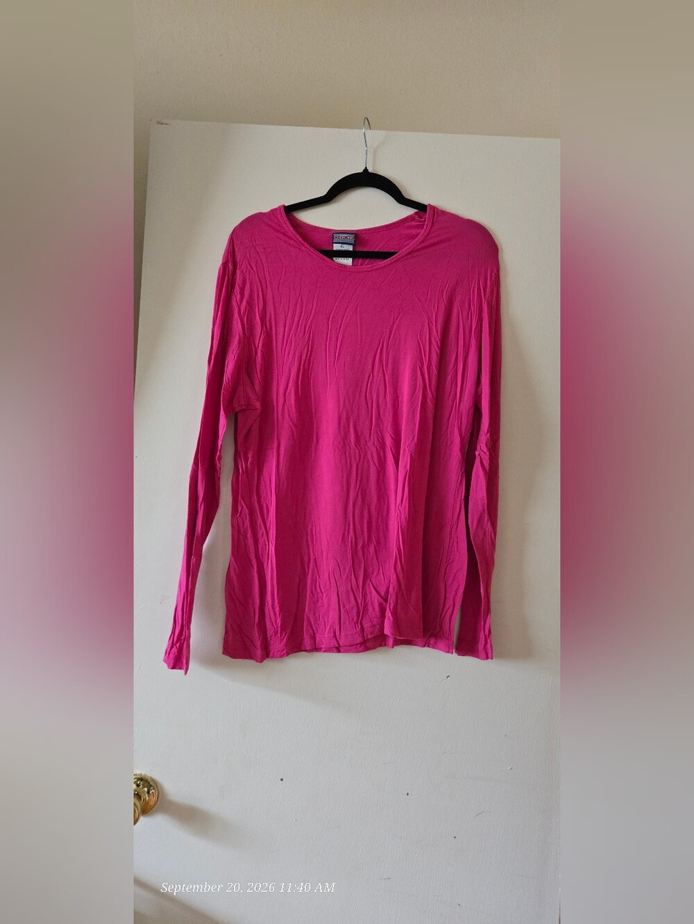 Cherokee Long Sleeve Lightweight Pink Women's Underscrub Top